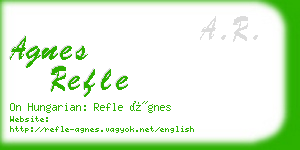 agnes refle business card